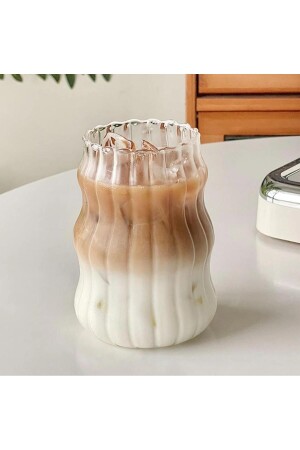 Präsentationstasse aus hitzebeständigem Design, Glas, 600 ml, Kaffee-/Kaltgetränkebecher - 4