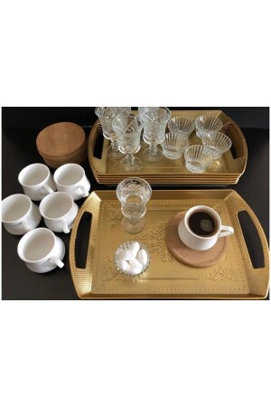 Präsentationstassen-Set, 30-teilig, Präsentations-Kaffeetassen-Set aus Porzellan für 6 Personen, 30-teilig - 5