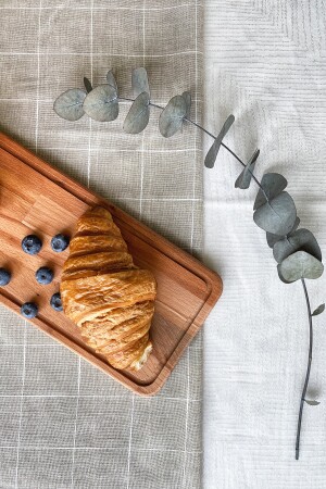 Präsentationsteller aus natürlichem Holz, Kuchenservice aus Holz, Baton-Käseteller, Buchenholz MERSAN010 - 6