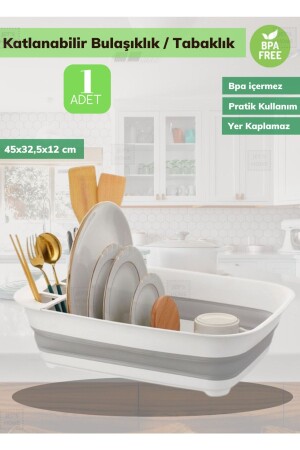 Pratik Katlanabilir Tabaklık Bulaşıklık 0021.J041093 - 1