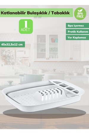 Pratik Katlanabilir Tabaklık Bulaşıklık 0021.J041093 - 5