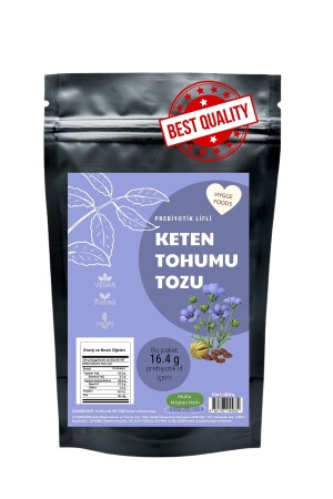 Prebiyotik Lifli Keten Tohumu Tozu - 180 G - Vegan & Glutensiz & Koruyucusuz - 2