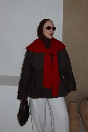Premium Aller Oversize Trençkot Acı Kahve - Nuuwears