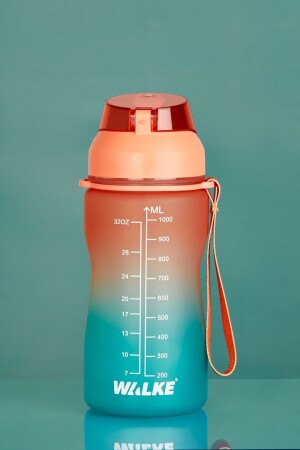 Premium Bottle 1.0 Litre Motivasyonel Tritan Su Matarası Su Şişesi Suluk (BPA İÇERMEZ) luxury matara - 2