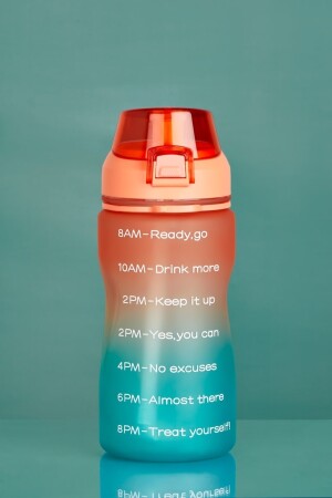 Premium Bottle 1.0 Litre Motivasyonel Tritan Su Matarası Su Şişesi Suluk (BPA İÇERMEZ) luxury matara - 3