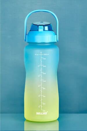 Premium-Flasche 2. 2 Liter motivierende Tritan-Wasserflasche (BPA-FREI) WalkeMatara - 2