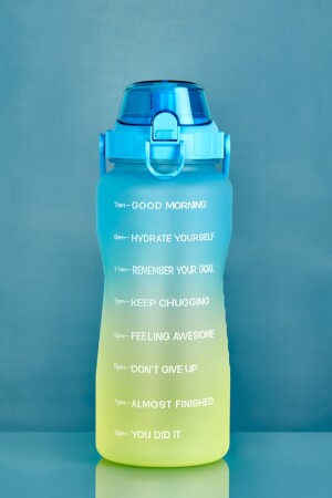 Premium-Flasche 2. 2 Liter motivierende Tritan-Wasserflasche (BPA-FREI) WalkeMatara - 4