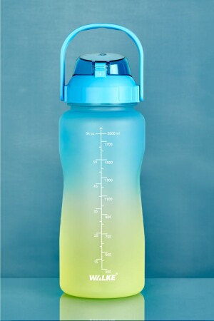 Premium-Flasche 2. 2 Liter motivierende Tritan-Wasserflasche (BPA-FREI) WalkeMatara - 1