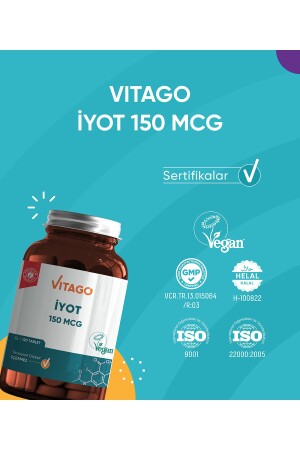 Premium İyot 150 MCG İçeren Tablet Takviye Edici Gıda 120li - 6