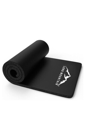 Premium Pilates Yoga Matı-Spor Matı-Egzersiz Matı-Pilates Minderi-Kaymaz Taban-180x55 cm 10 mm Siyah - 1