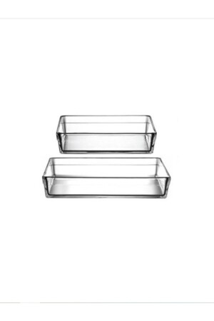 Premium Pyrex Double Premum Rechteckiges Ofenset, Tablett 159128, 2400 cc, 4350 cc, 99160291 - 1