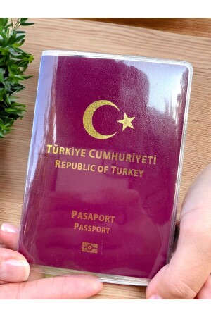 Premium Şeffaf Su Geçirmez pasaport kılıfı kart cepli pasaport kabı pasaportluk Üniversal Model - 1