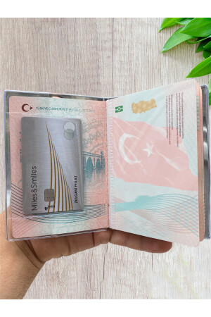 Premium Şeffaf Su Geçirmez pasaport kılıfı kart cepli pasaport kabı pasaportluk Üniversal Model - 4