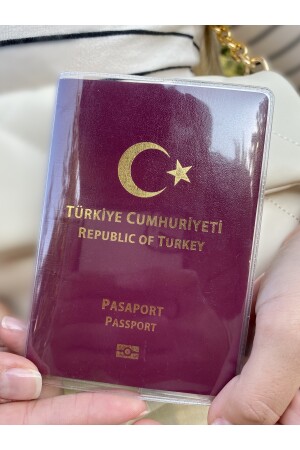 Premium Şeffaf Su Geçirmez pasaport kılıfı kart cepli pasaport kabı pasaportluk Üniversal Model - 5