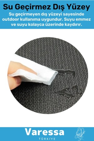 Premium Su Geçirmez Konforlu Taşıma Askılı Çift Taraflı Zemin Çadır Uyku Kamp Matı Yer Minderi 10mm - 4