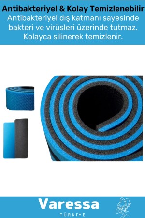 Premium Su Geçirmez Konforlu Taşıma Askılı Çift Taraflı Zemin Çadır Uyku Kamp Matı Yer Minderi 10mm - 6