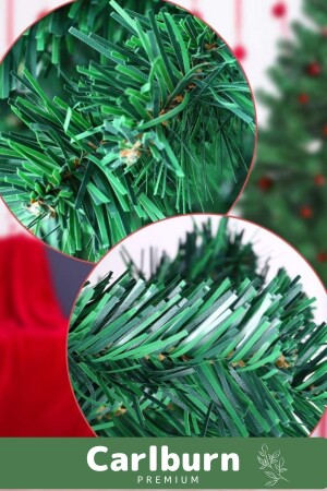 Premium Süsleme Set Yılbaşı Beyaz Çam Ağacı Renkli Işığı Yeni Yıl Süsleri Noel Paketi 150 Cm 220 Dal - 6