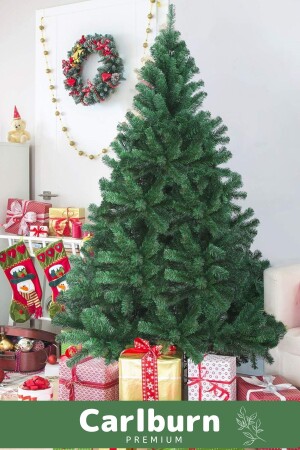 Premium Süsleme Set Yılbaşı Beyaz Çam Ağacı Renkli Işığı Yeni Yıl Süsleri Noel Paketi 150 Cm 220 Dal - 7