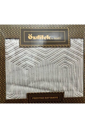 Prestige Kalın Embos Çift Kişilik Battaniye Gri 220x240 - Özdilek