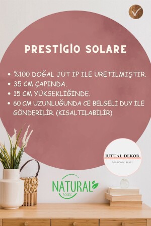 Prestigio Solare Bohem Avize Rustik Avize Doğal Avize Jüt Avize Otantik Avize JTL000006 - 4