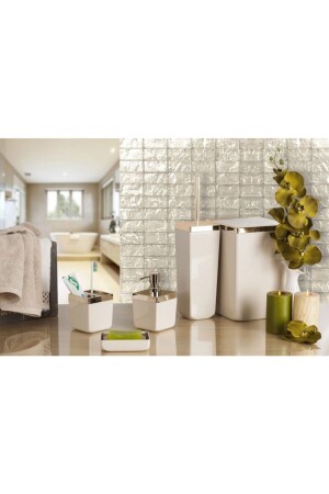 MNZ-Primanova توسكانيا مجموعة حمام / إطار ذهبي بيج M-SAS01-09A - Prima Nova