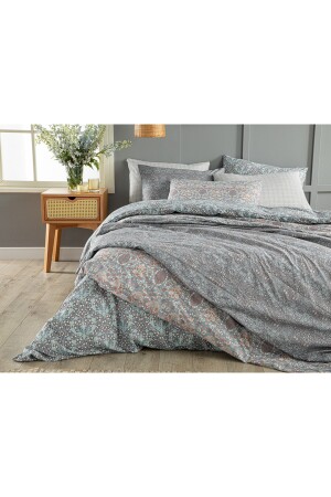 Primrose bügelleichtes Doppelbett-Bettbezug-Set, 200 x 220 cm, Marineblau, TYC00564258030 - 5