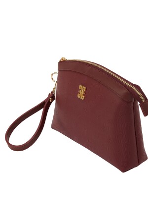 Print Claret Red Damen-Portfolio und Clutch-Tasche 05PO22Y1547 - 5