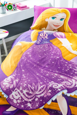 Prinzessin Aschenputtel – Rapunzel Einzelbettbezug-Set für Kinder, lizenziert von Disney, Blau, Doppelbett, CİNDERELLA - 6