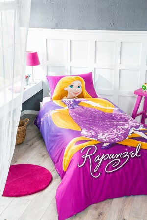 Prinzessin Aschenputtel – Rapunzel Einzelbettbezug-Set für Kinder, lizenziert von Disney, Blau, Doppelbett, CİNDERELLA - 1