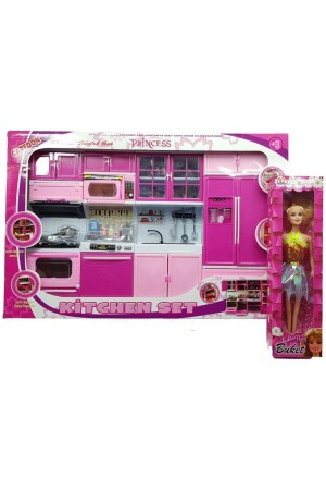Prinzessinnen-Küchenset, 4-teiliges Küchenset mit Barbie-Puppe, Geschenk HBV00000I9U4T - 2