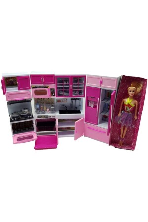 Prinzessinnen-Küchenset, 4-teiliges Küchenset mit Barbie-Puppe, Geschenk HBV00000I9U4T - 1