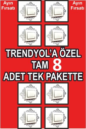 Priz Anahtar Çerçevesi 8 Adet Gümüş - Hediyesepetin