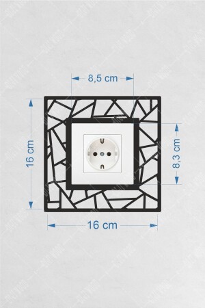 Prizma Dekoratif Tekli Priz Çerçevesi - 5