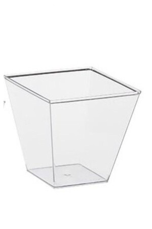 Prizma Mini Mika Plastik Sunum Kabı Kübik Kase 120 Cc 50 Adet - Sofora