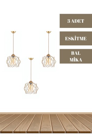 MNZ-Prism واحد صفراء ميكا القديمة مصباح معلق قمرة mhk-LBRNT - MHK Collection