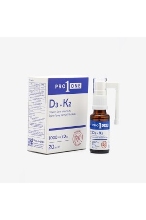 PRO 1 ONE D3+K2 Spray-Nahrungsergänzungsmittel mit Vitamin D3 und Vitamin K2 - 1