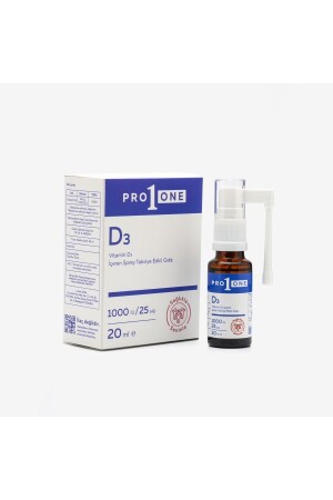 PRO 1 ONE Vitamin D3 1000 IU İçeren Sprey Takviye Edici Gıda - 1