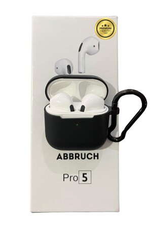Pro 5 Kulaklık Kılıfı Kopçalı Silikon Bluetooth Kulaklık Pro5-Pro4 Kılıfı Siyah - 2