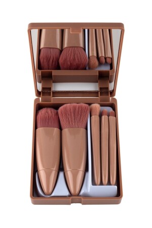 Pro 5-teiliges Make-up-Pinsel-Set mit Spiegel - 2