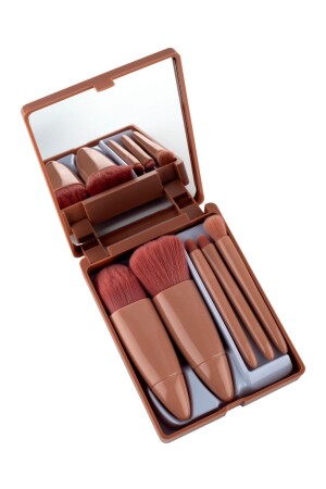 Pro 5-teiliges Make-up-Pinsel-Set mit Spiegel - 2