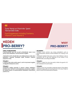 Pro-Berry-Juckreiz und Harnwegsinfektionen Cranberry-Vitamine E und C 60 Kapseln - 6