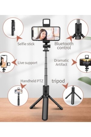 Pro Mini Selfie Stick Stativ Mögliche BT ferngesteuerte beleuchtete neue Generation TYC00470712976 - 3
