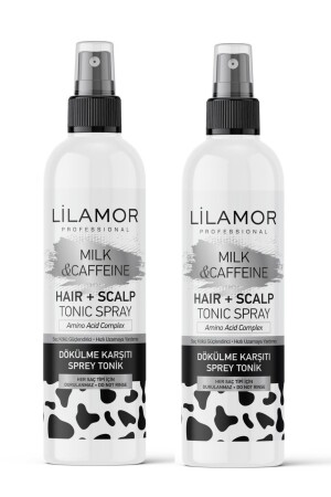 Professional Milk & Kafein & Dökülme Karşıtı Saç Toniği-Hızlı Uzamaya yardımcı 250ml X 2ADET - Lilamor
