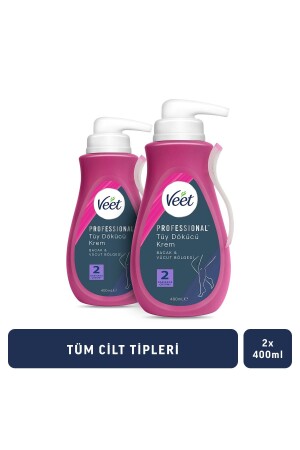 Professional Tüy Dökücü Krem Tüm Cilt Tipleri Için 400ml X2 - 2