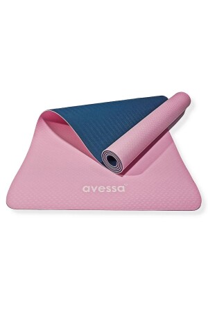 Professionelle TPE-Yogamatte 0. 60 mm rosa blau - 1