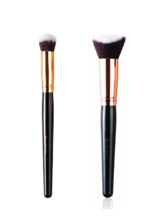 Professioneller ovaler Concealer-Pinsel 136 + 3D-Kabuki-Grundierungspinsel 0150 Nas. 136*150 - 2