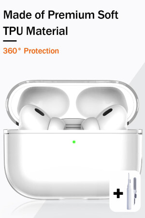 Profi 2. Generation-kompatible transparente Premium-Kopfhörerhülle, Kopfhörerband und 3-in-1-Reinigungsstift-Set PRO2SEF3PCS - 6