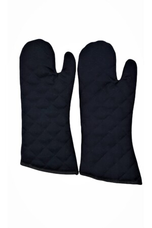 Profi-Ofenhandschuhe, 2er-Set, schwarze Farbe, Länge 39 cm, Profi-Ofenhandschuhe, 2er-Set - 3