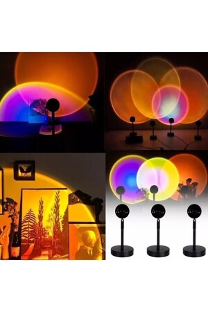 Projektor Sonnenuntergang Lampe Dekoratives Licht Bunte Tischlampe Romantisches USB-LED-Licht tekno4527227 - 6