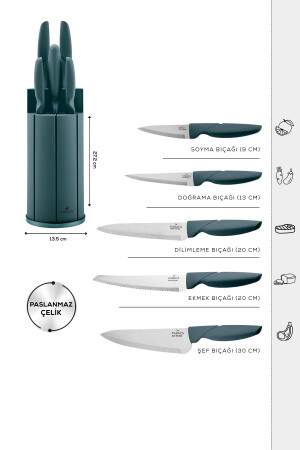 Proofcut Green 6 Parça Standlı Bıçak Seti - 6